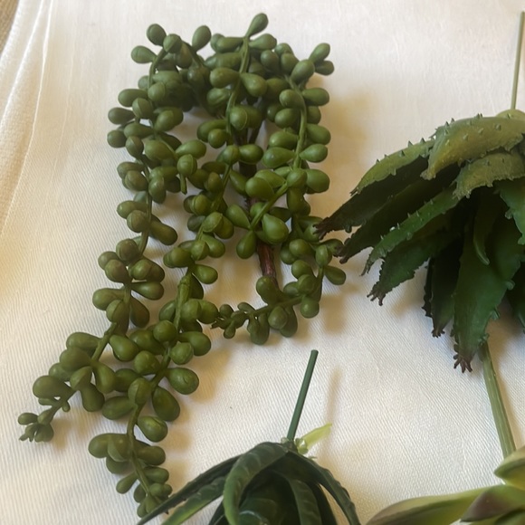 7Pcs Assorted Artificial Succulents Plants Unpotted Small Green Cactus Fake Faux - Picture 5 of 9